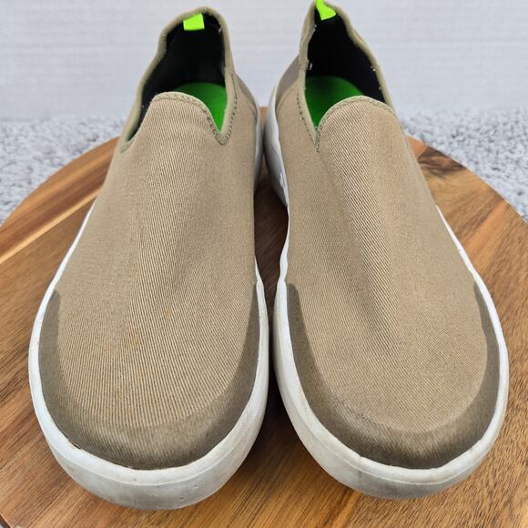 Oofos Womens 10 Oomg eeZee Low Top Taupe Recovery Comfort Casual Slip On Shoe - Picture 6 of 12